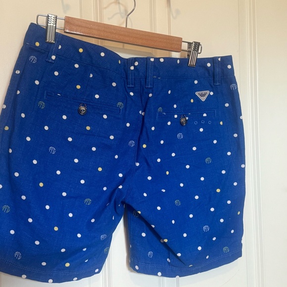 Columbia PFG Women's Harborside Regular FIt Shorts Blue Polka Sz 8 - Picture 3 of 6